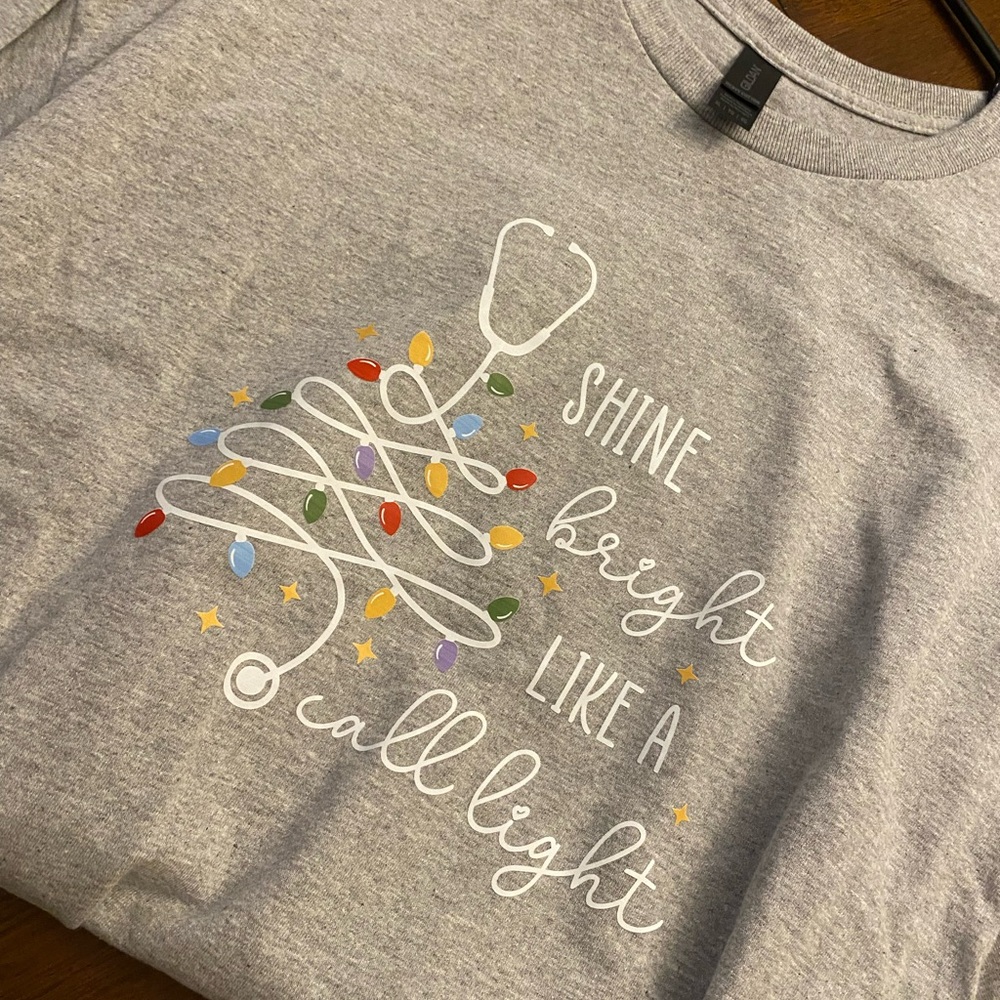 Gray Holiday Graphic Tee
